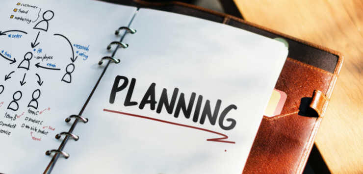 book showing planning process